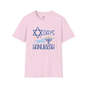 Days Until Hanukkah Tee - S / Light Pink - Wild Pour