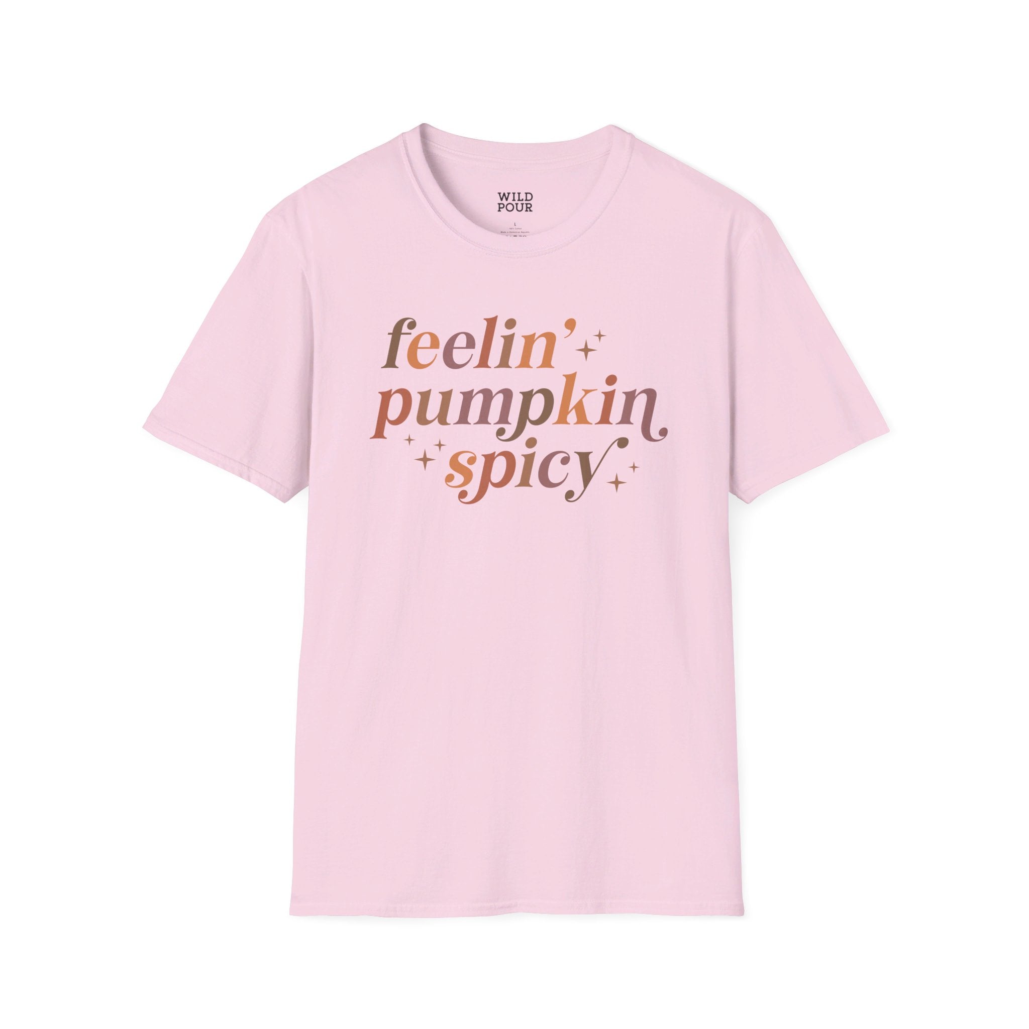 Feelin' Pumpkin Spicy Tee - S / Light Pink - Wild Pour