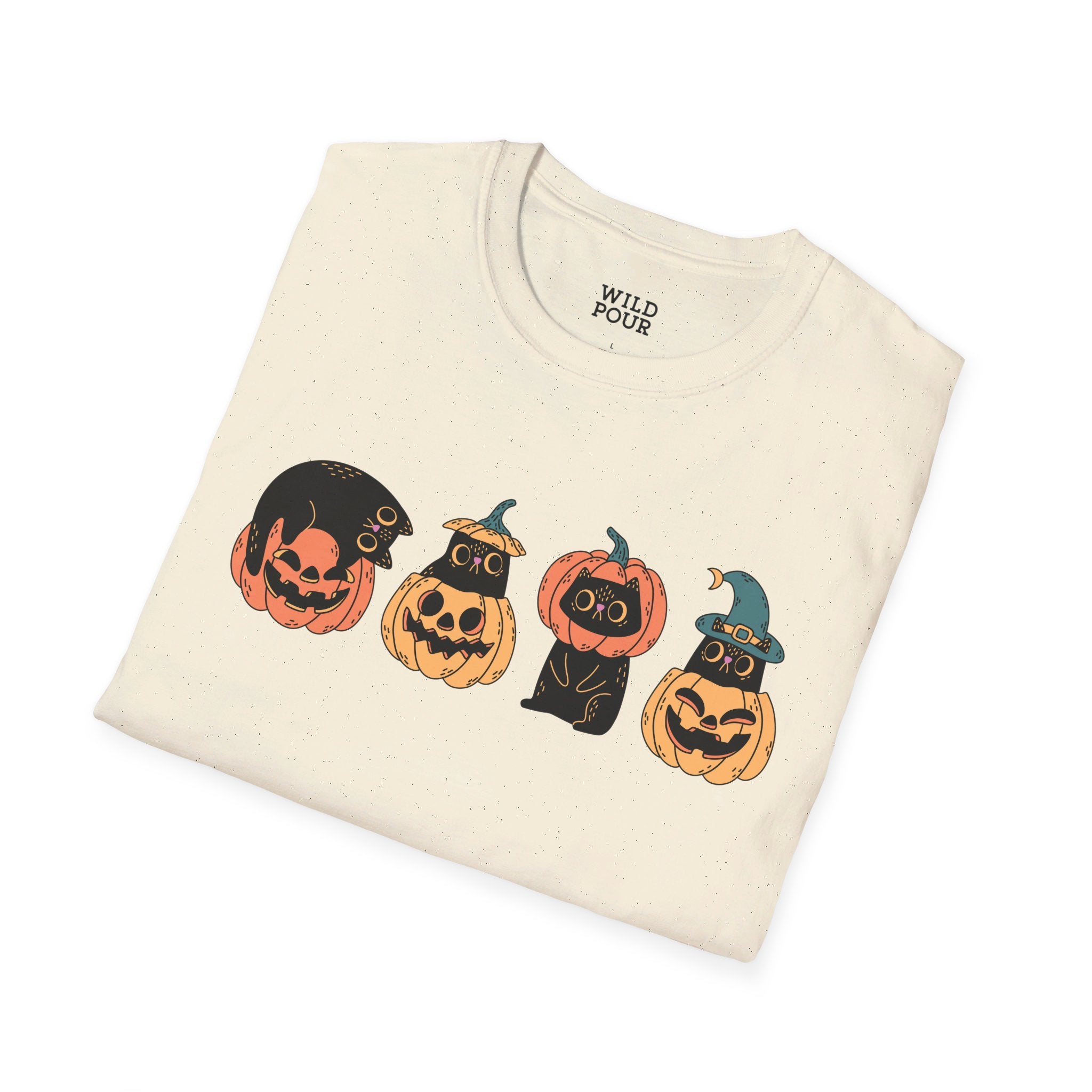 Black Cats and Pumpkins Tee - Wild Pour