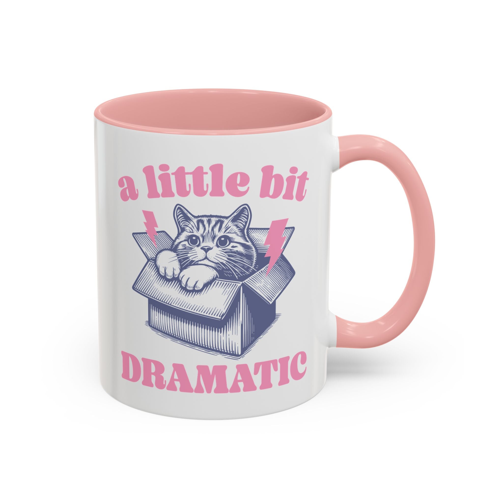 A Little Bit Dramatic Cat Mug - 11oz / Pink - Wild Pour