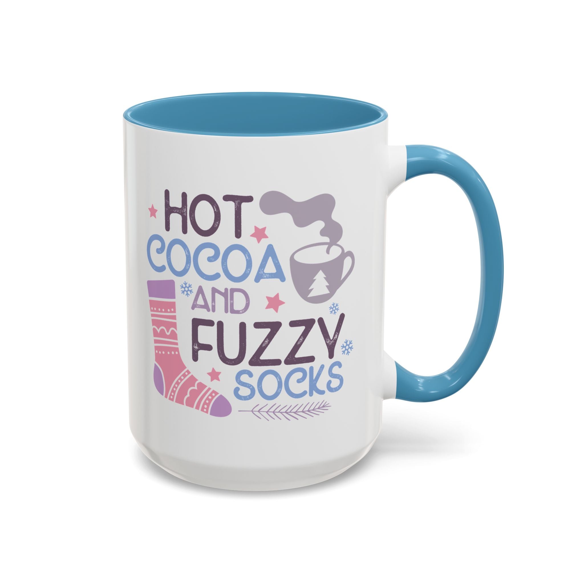 Hot Cocoa and Fuzzy Socks Mug - 15oz / Light Blue - Wild Pour