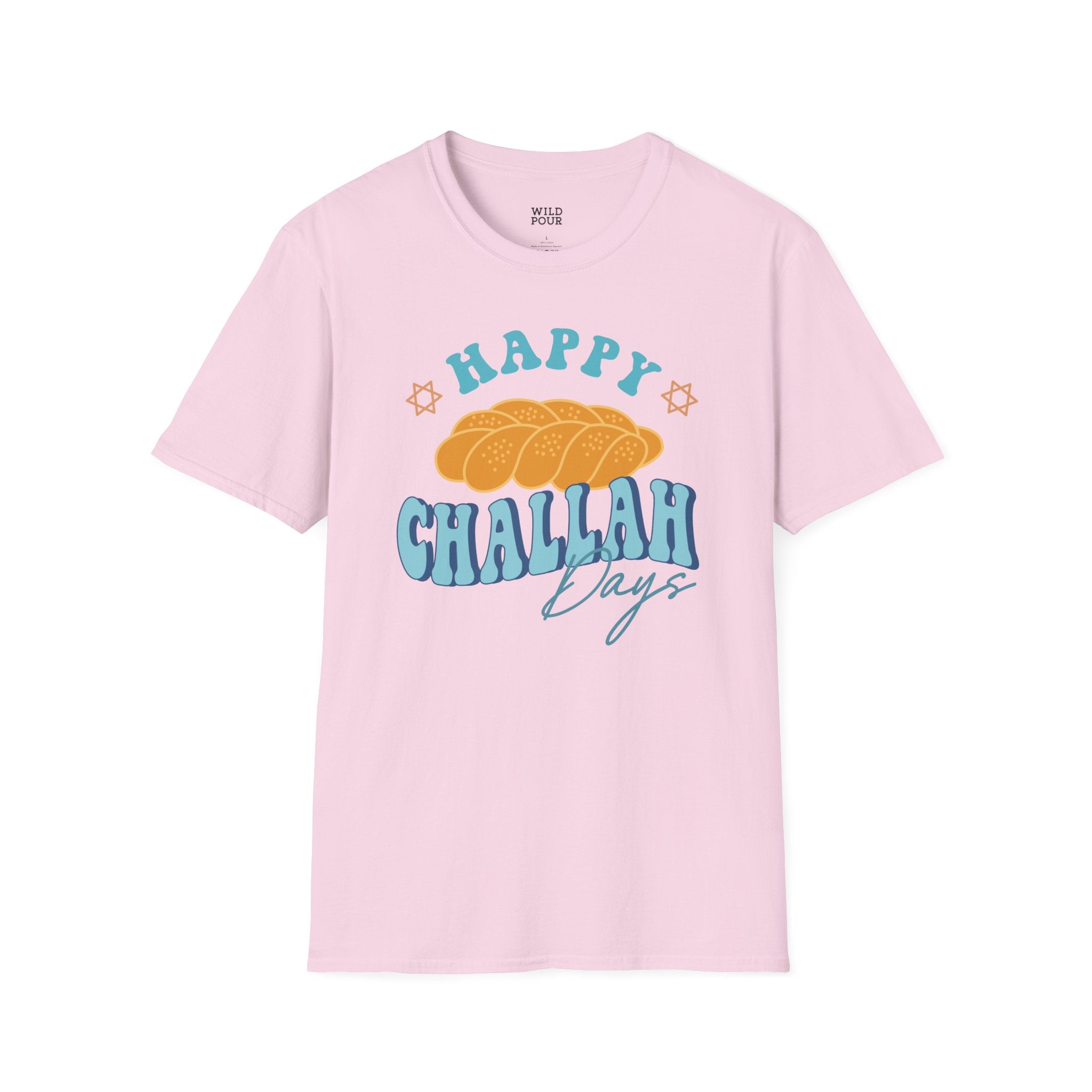 Happy Challah Days Tee - S / Light Pink - Wild Pour