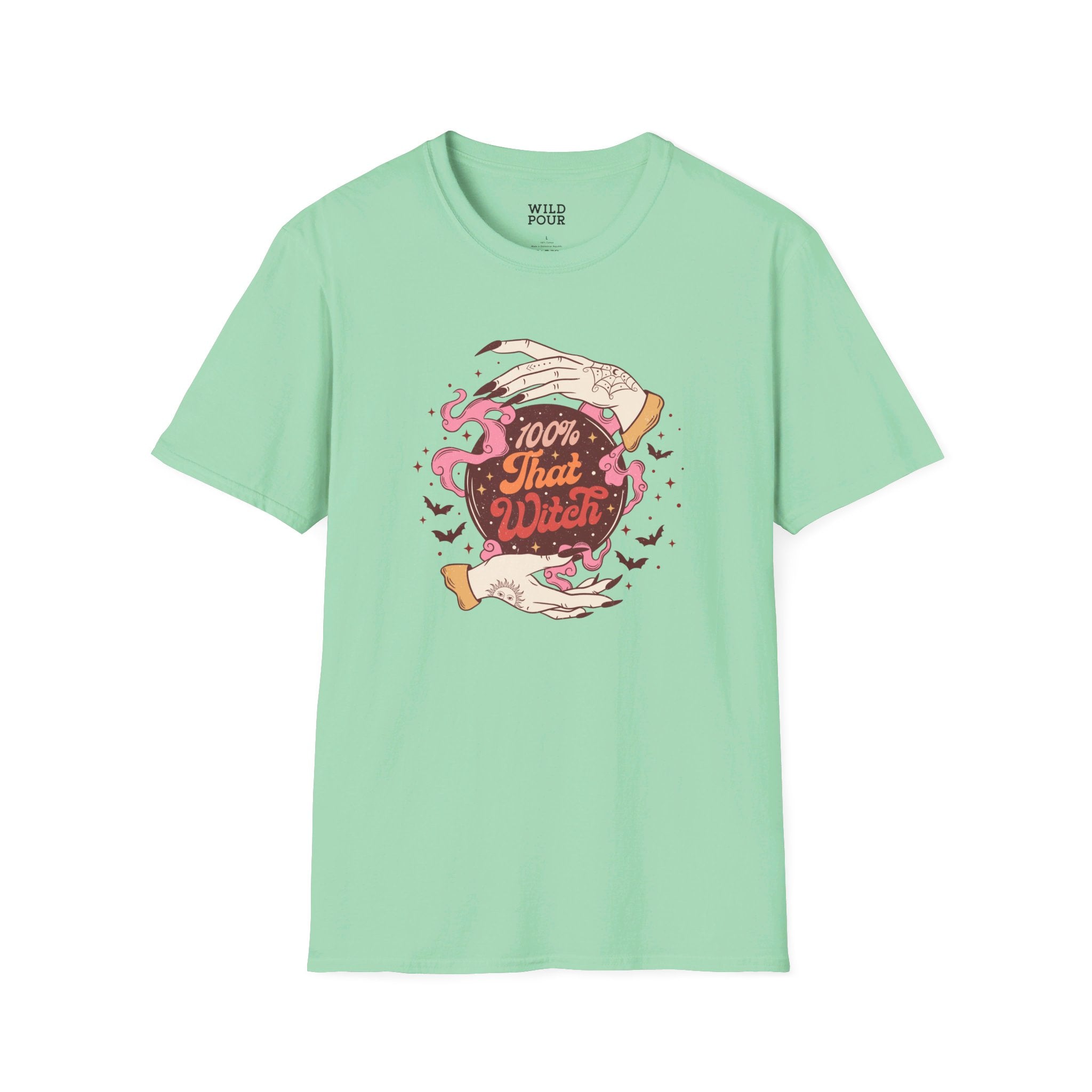 100% That Witch Tee - S / Mint Green - Wild Pour