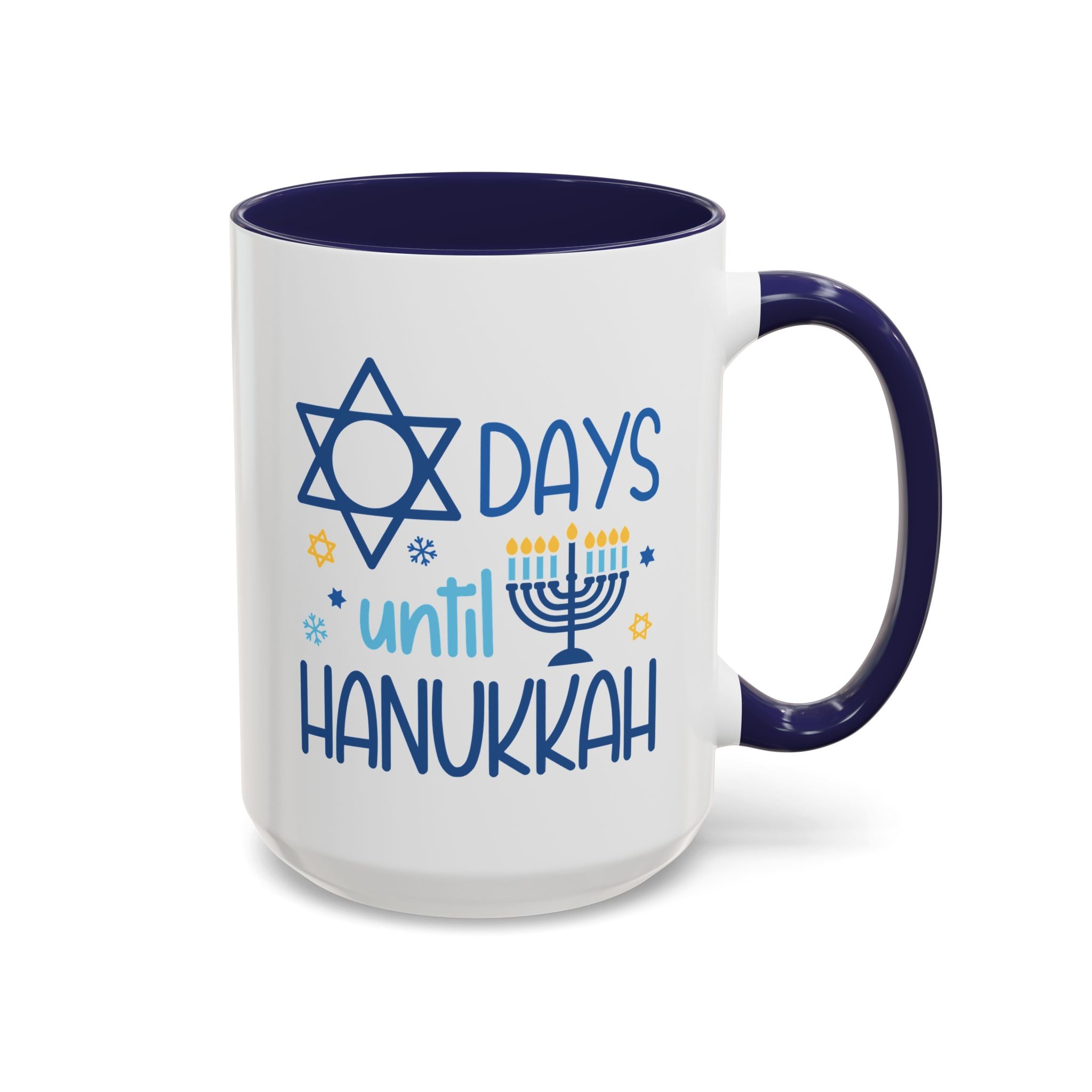 Days Until Hanukkah Mug - 15oz / Navy - Wild Pour