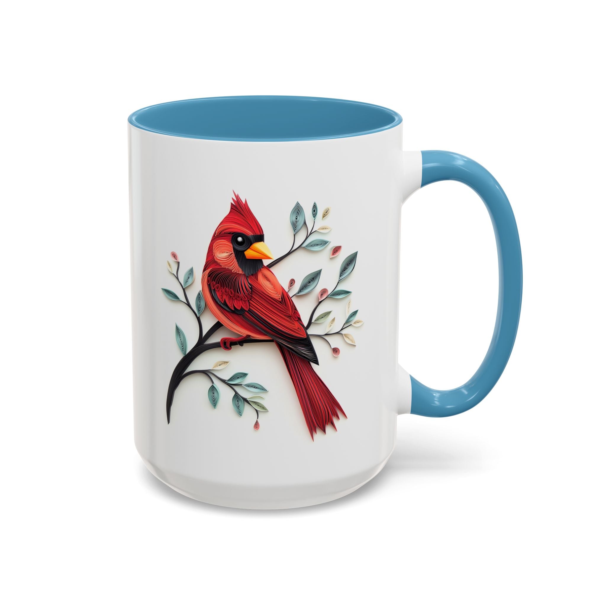 Cardinal, Paper Quilling Mug - 15oz / Light Blue - Wild Pour