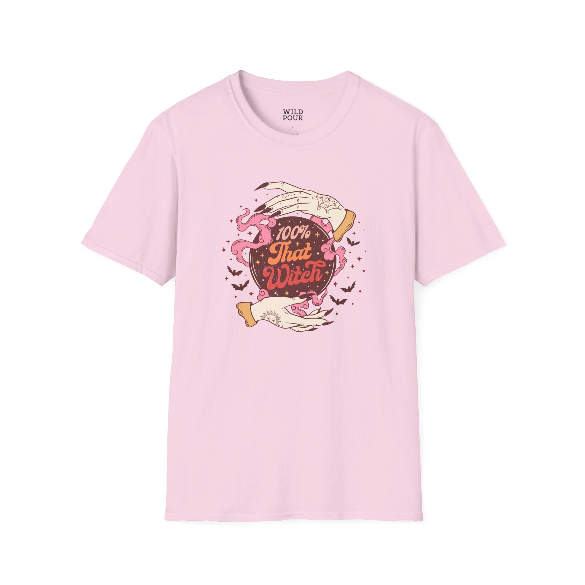 100% That Witch Tee - S / Light Pink - Wild Pour