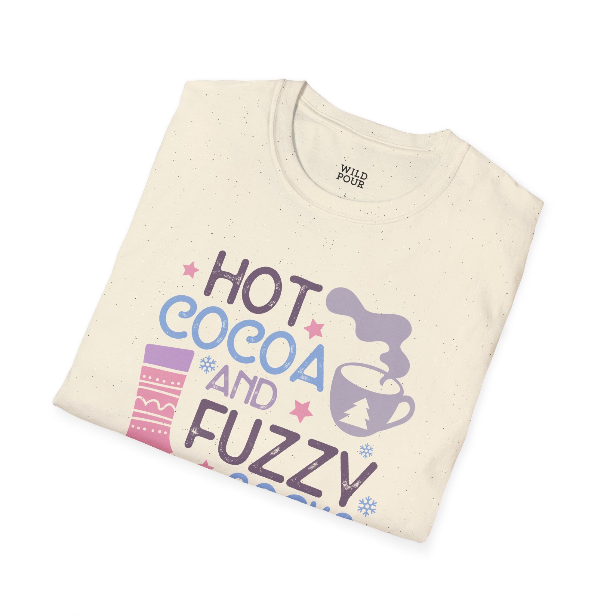 Hot Cocoa and Fuzzy Socks Tee - Wild Pour