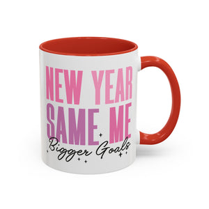 New Year, Same Me, Bigger Goals Mug - 11oz / Red - Wild Pour