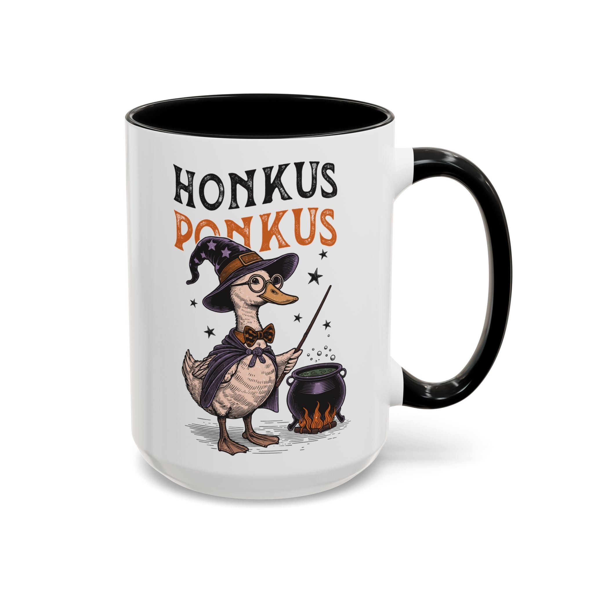 Honkus Ponkus - Vintage Duck Mug - 15oz / Black - Wild Pour