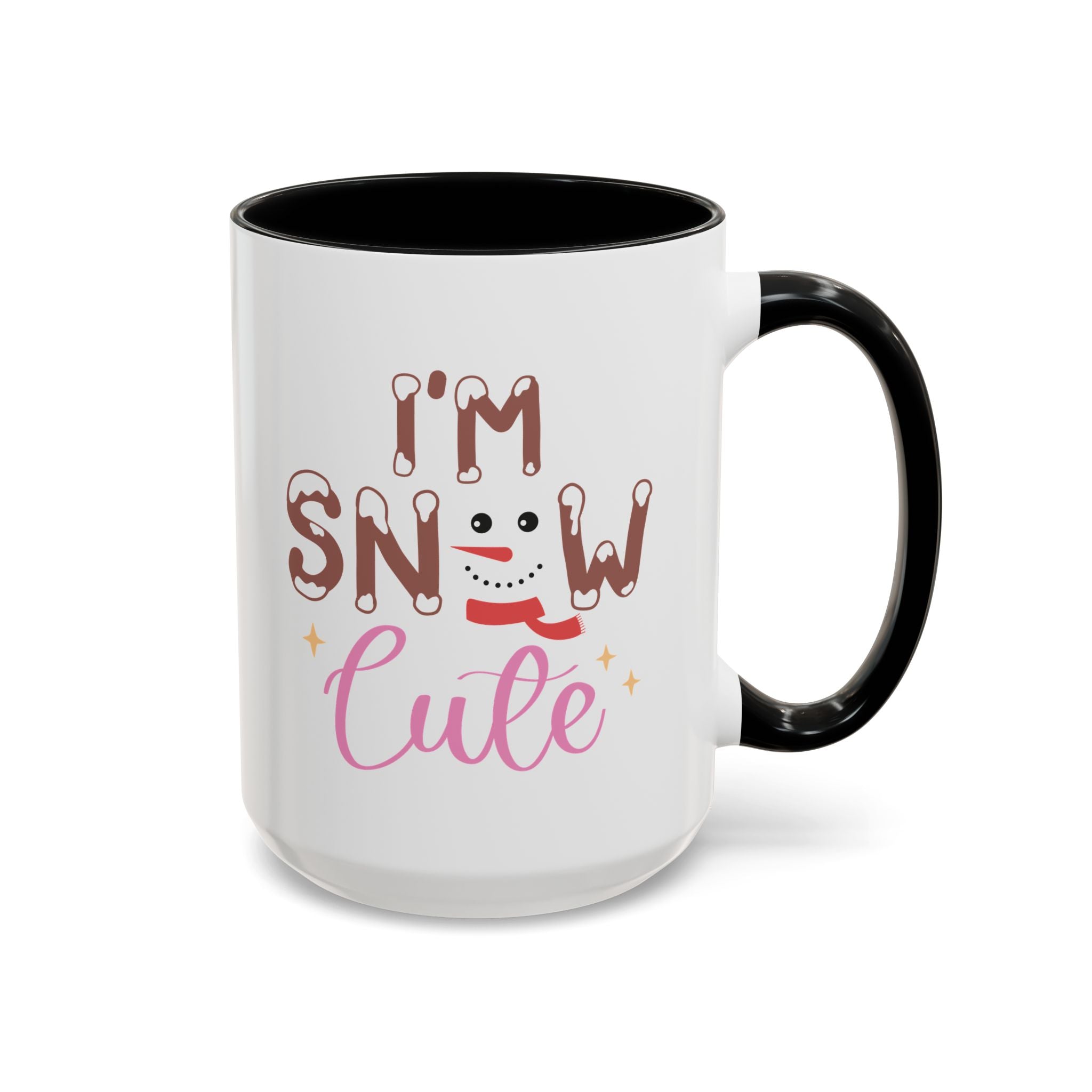 I'm Snow Cute, Snowman Mug - 15oz / Black - Wild Pour