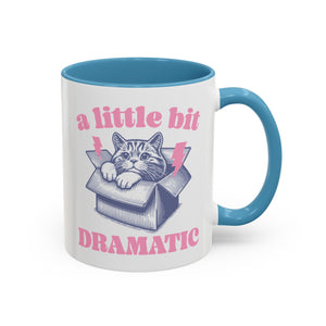 A Little Bit Dramatic Cat Mug - 11oz / Light Blue - Wild Pour