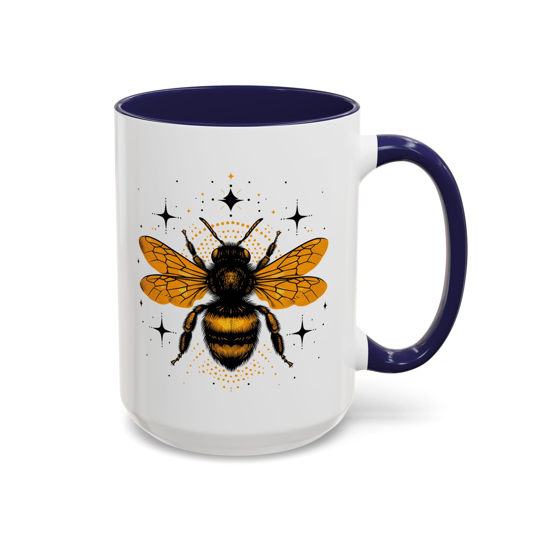 Honey Bee, Style A, Mug - 15oz / Navy - Wild Pour