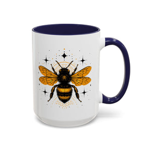 Honey Bee, Style A, Mug - 15oz / Navy - Wild Pour