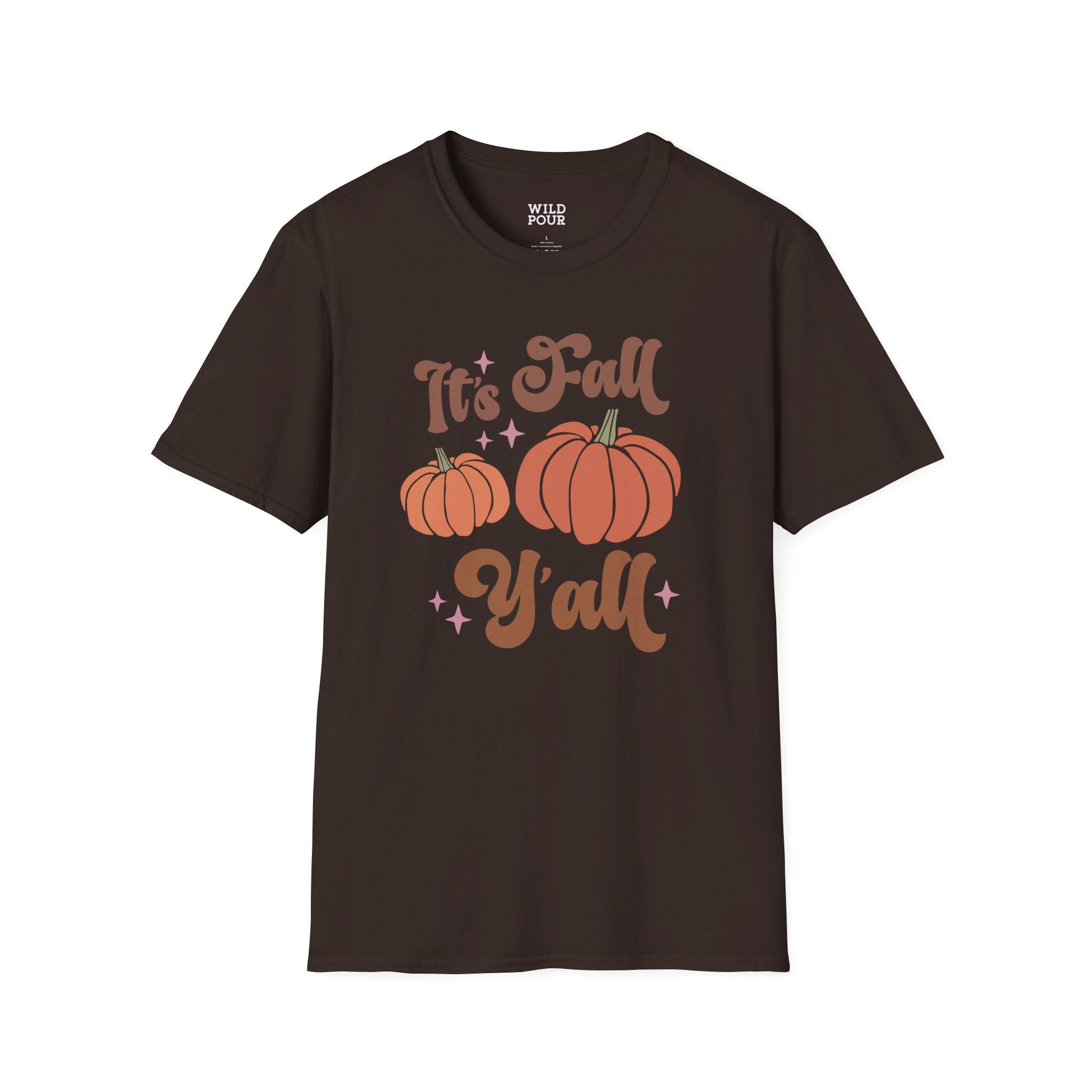 It's Fall Y'all, Autumn Tee - S / Dark Chocolate - Wild Pour