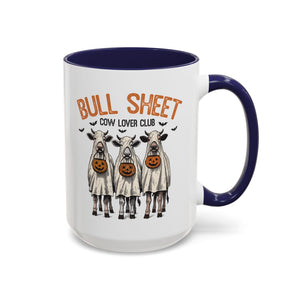 Bull Sheet - Cow Lovers Club, Vintage Cow Mug - 15oz / Navy - Wild Pour