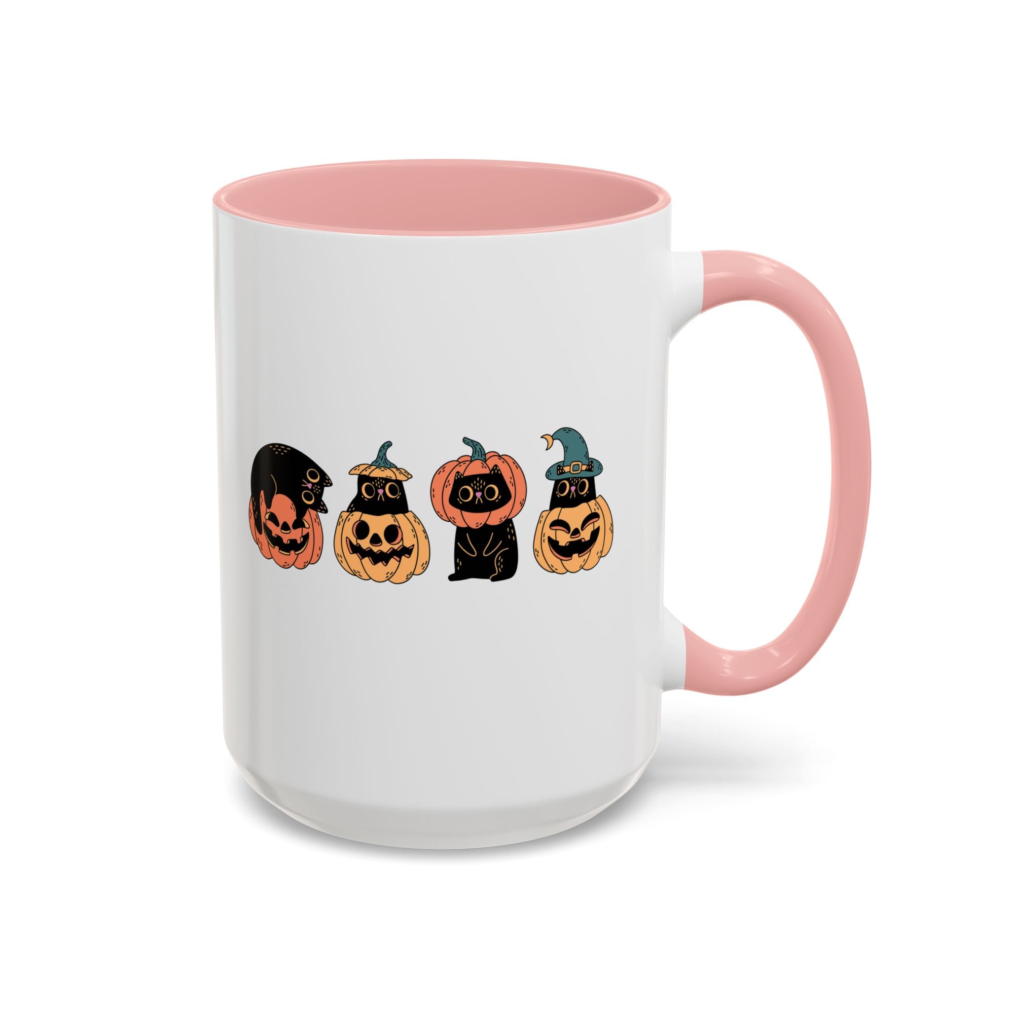 Black Cats and Pumpkins Mug - 15oz / Pink - Wild Pour