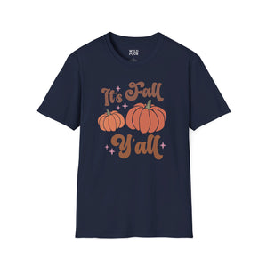 It's Fall Y'all, Autumn Tee - S / Navy - Wild Pour