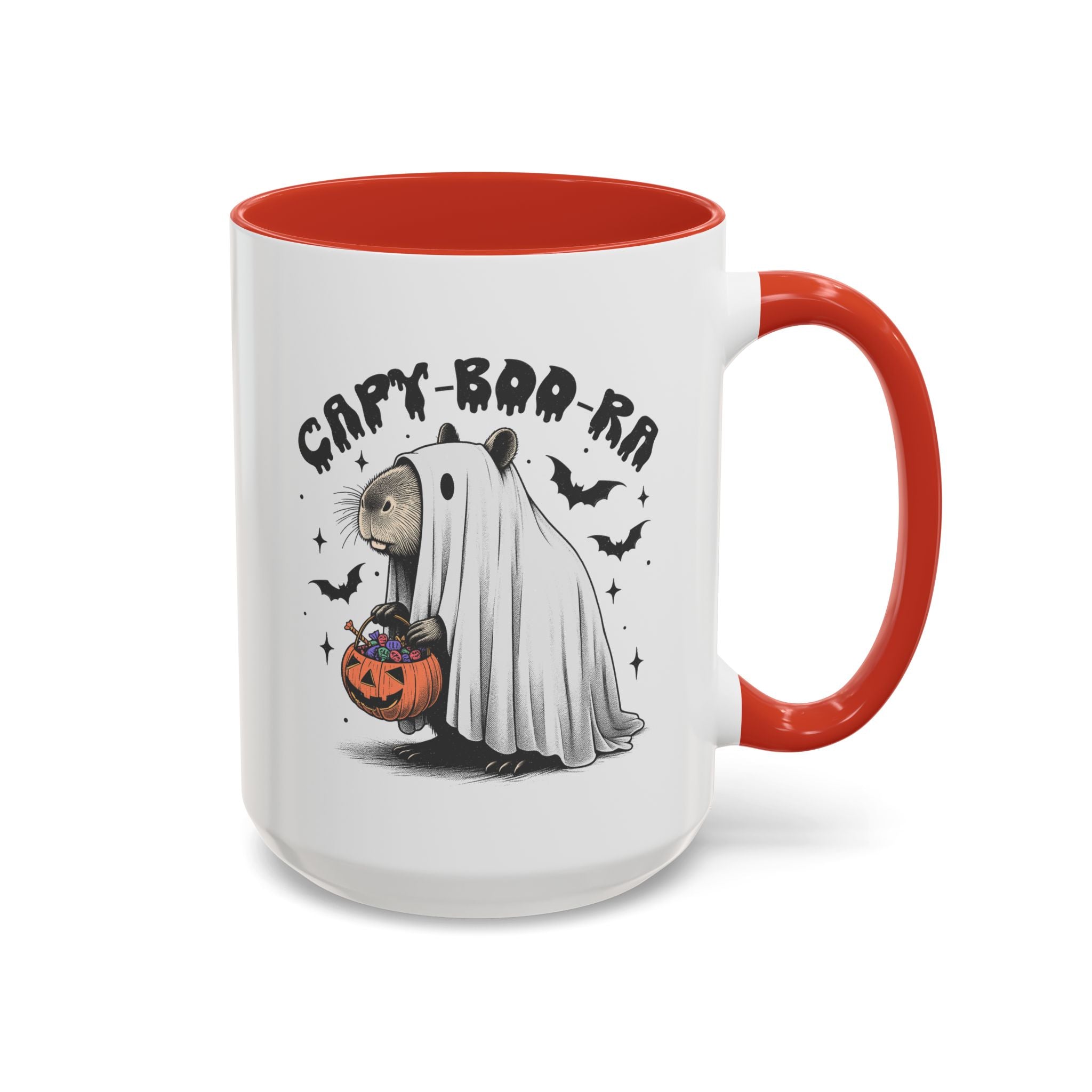 Capy Boo Ra, Capybara Mug - 15oz / Red - Wild Pour