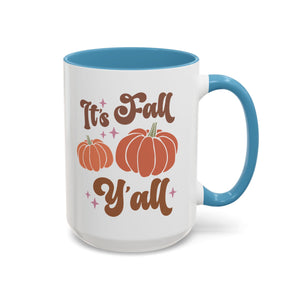 It's Fall Y'all, Autumn Mug - 15oz / Light Blue - Wild Pour