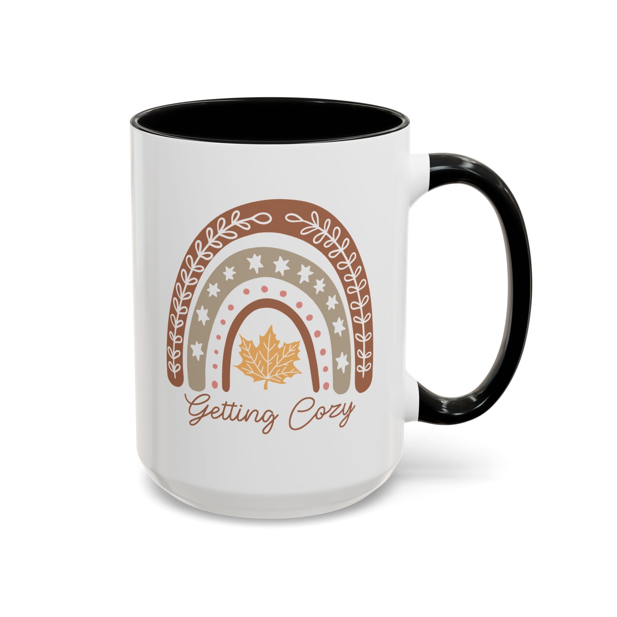 Getting Cozy, Boho Fall Rainbow Mug - 15oz / Black - Wild Pour