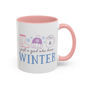 Just a Girl Who Loves Winter Mug - 11oz / Pink - Wild Pour