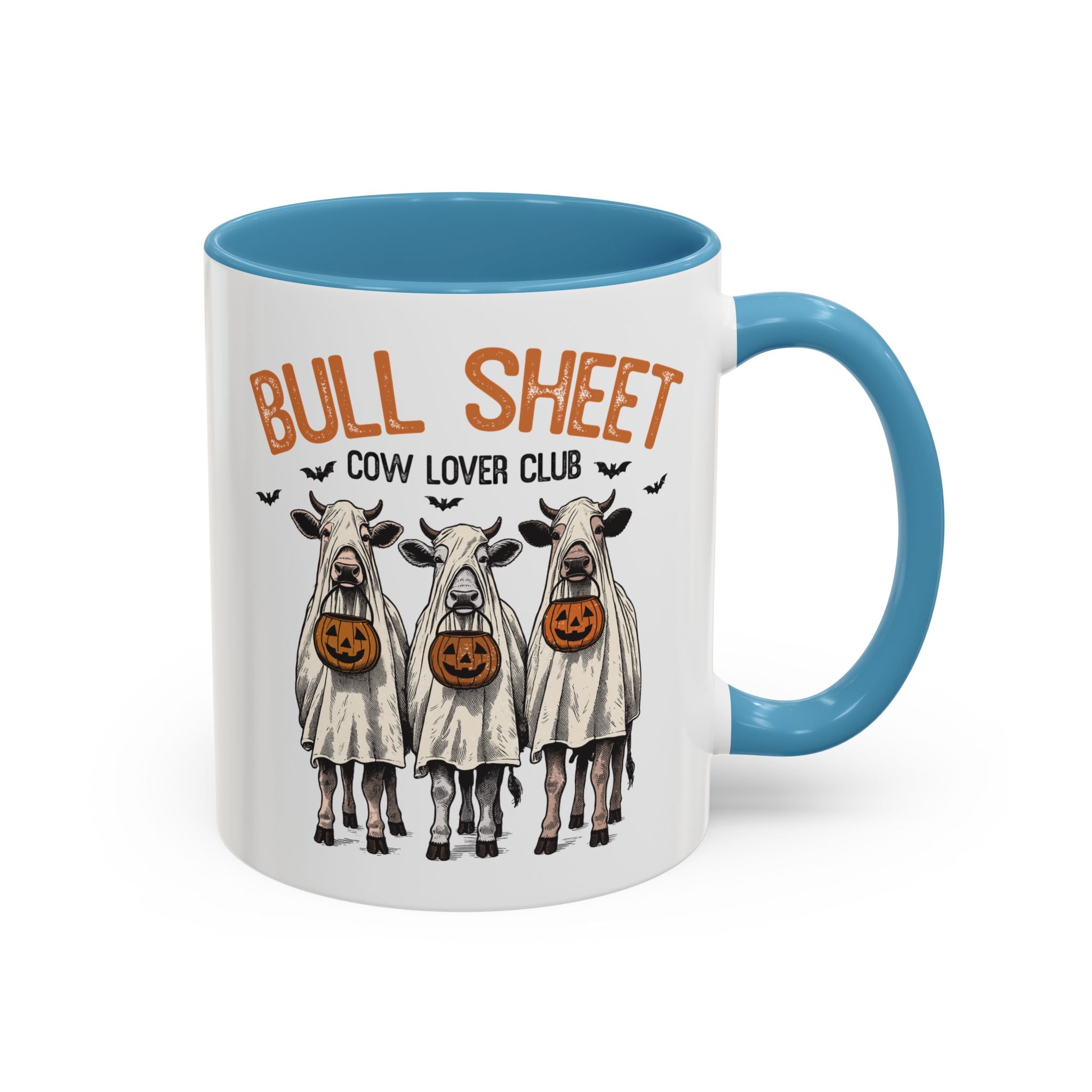 Bull Sheet - Cow Lovers Club, Vintage Cow Mug - 11oz / Light Blue - Wild Pour