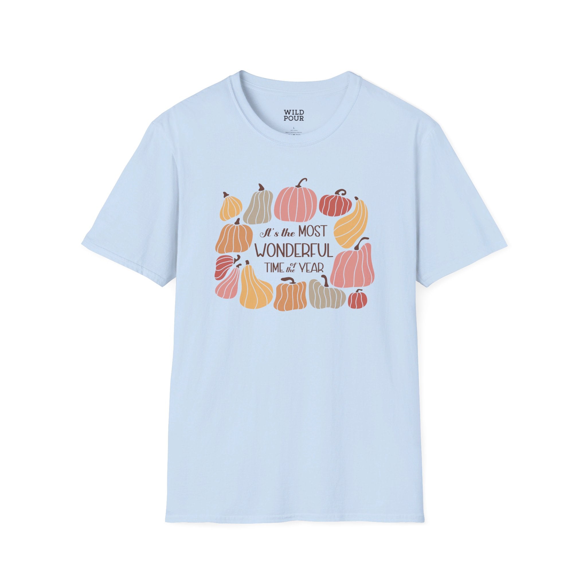 It's the Most Wonderful Time of the Year, Fall Tee - S / Light Blue - Wild Pour