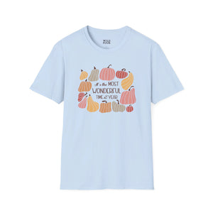 It's the Most Wonderful Time of the Year, Fall Tee - S / Light Blue - Wild Pour