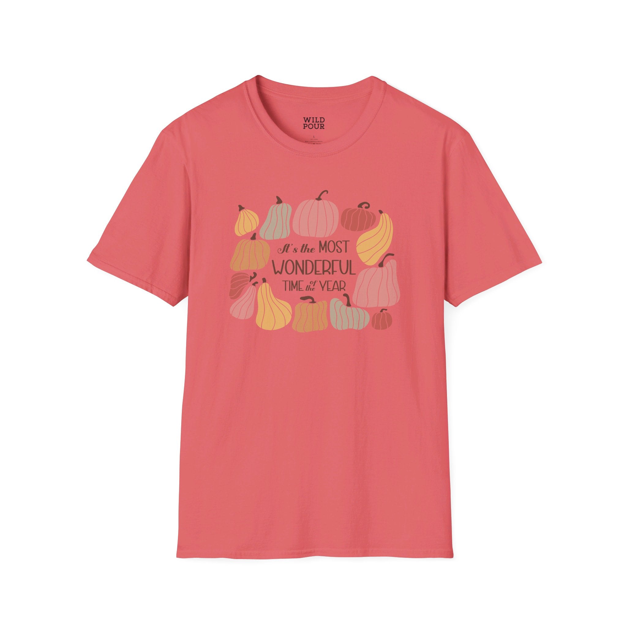 It's the Most Wonderful Time of the Year, Fall Tee - S / Coral Silk - Wild Pour