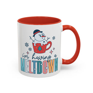 I'm Having a Meltdown, Snowman Mug - 11oz / Red - Wild Pour