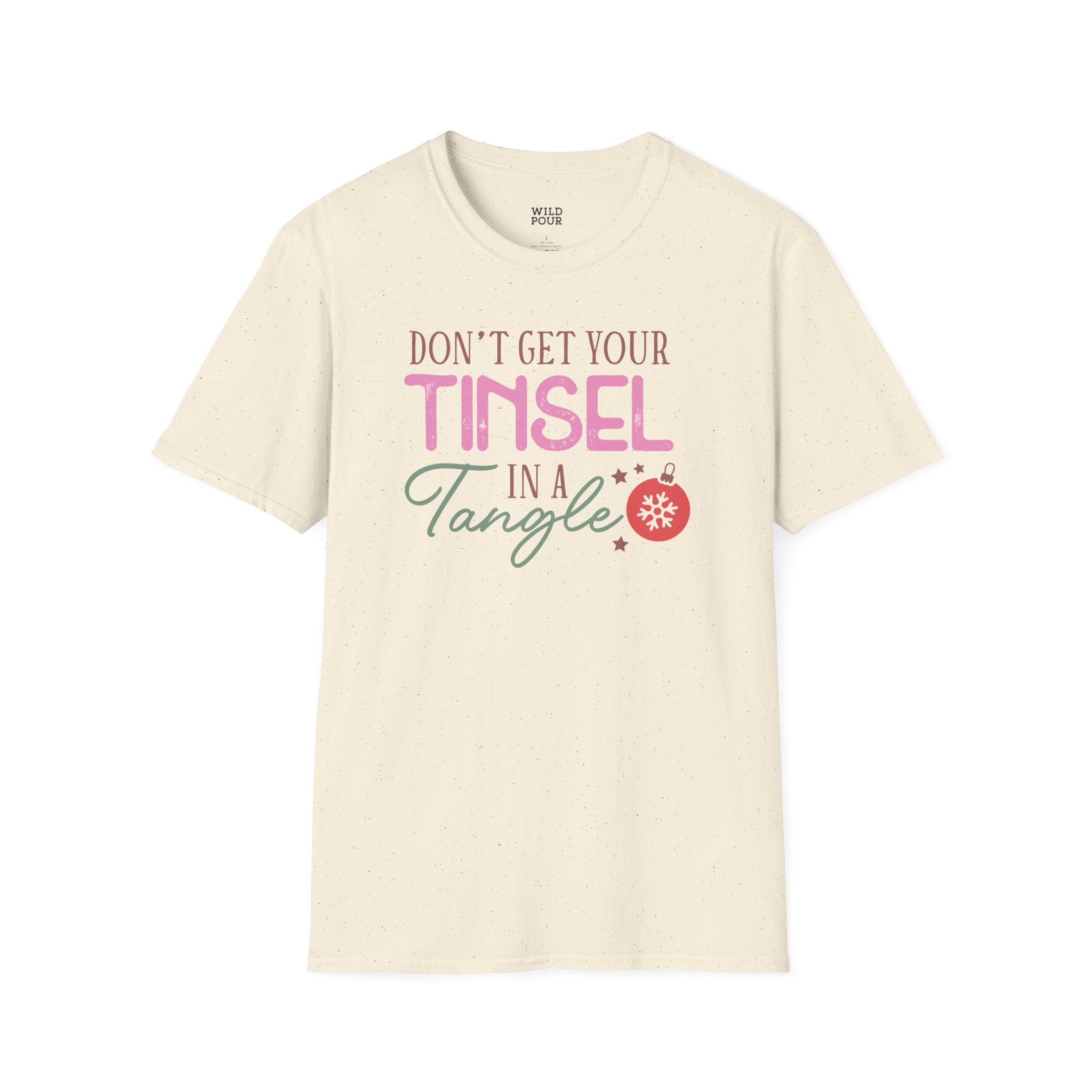 Don't Get Your Tinsel in a Tangle Tee - S / Natural - Wild Pour