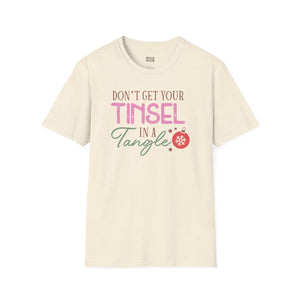 Don't Get Your Tinsel in a Tangle Tee - S / Natural - Wild Pour