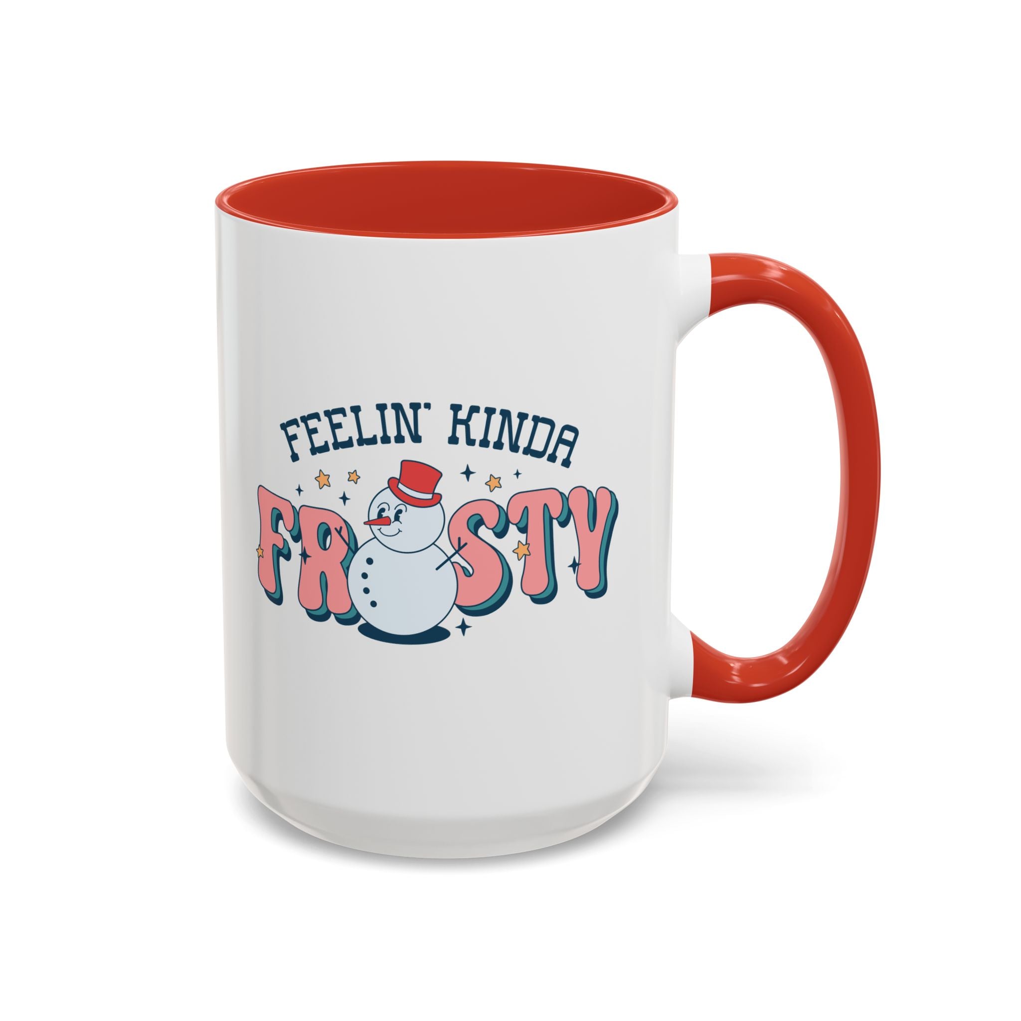 Feelin' Kinda Frosty, Snowman Mug - 15oz / Red - Wild Pour