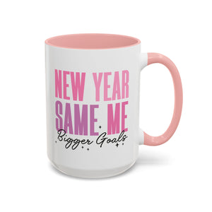 New Year, Same Me, Bigger Goals Mug - 15oz / Pink - Wild Pour