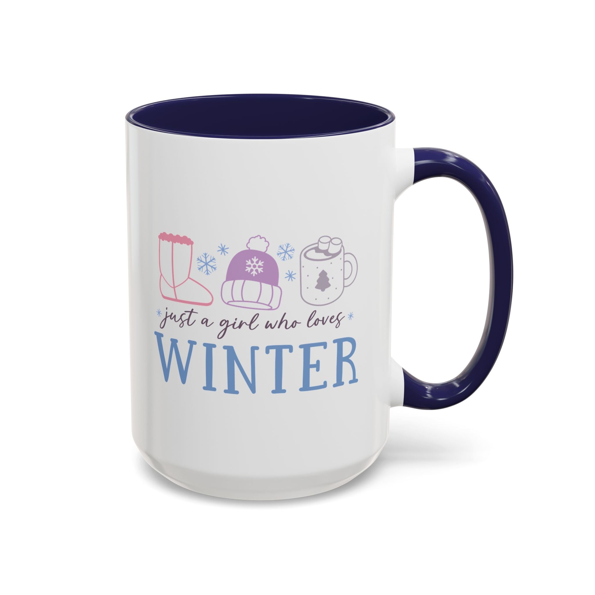 Just a Girl Who Loves Winter Mug - 15oz / Navy - Wild Pour