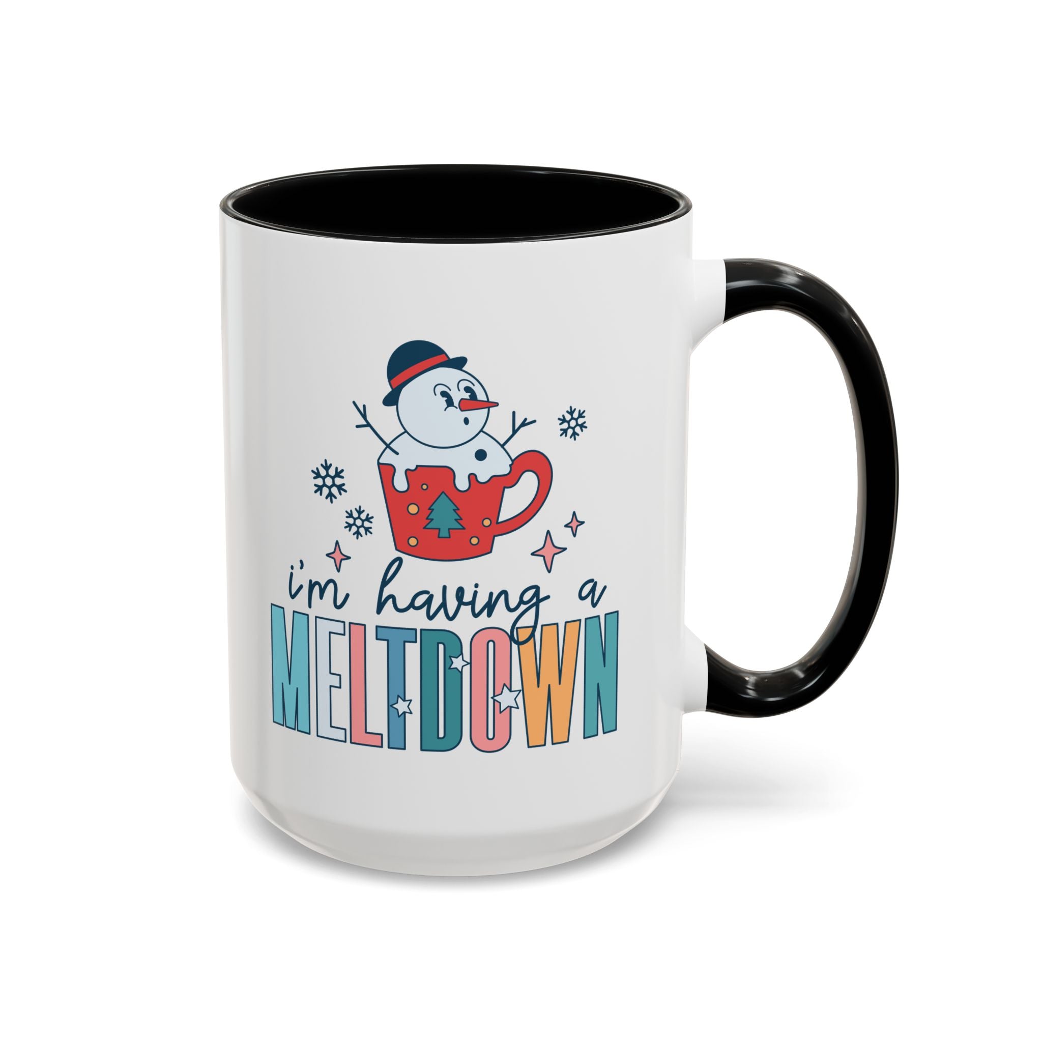 I'm Having a Meltdown, Snowman Mug - 15oz / Black - Wild Pour