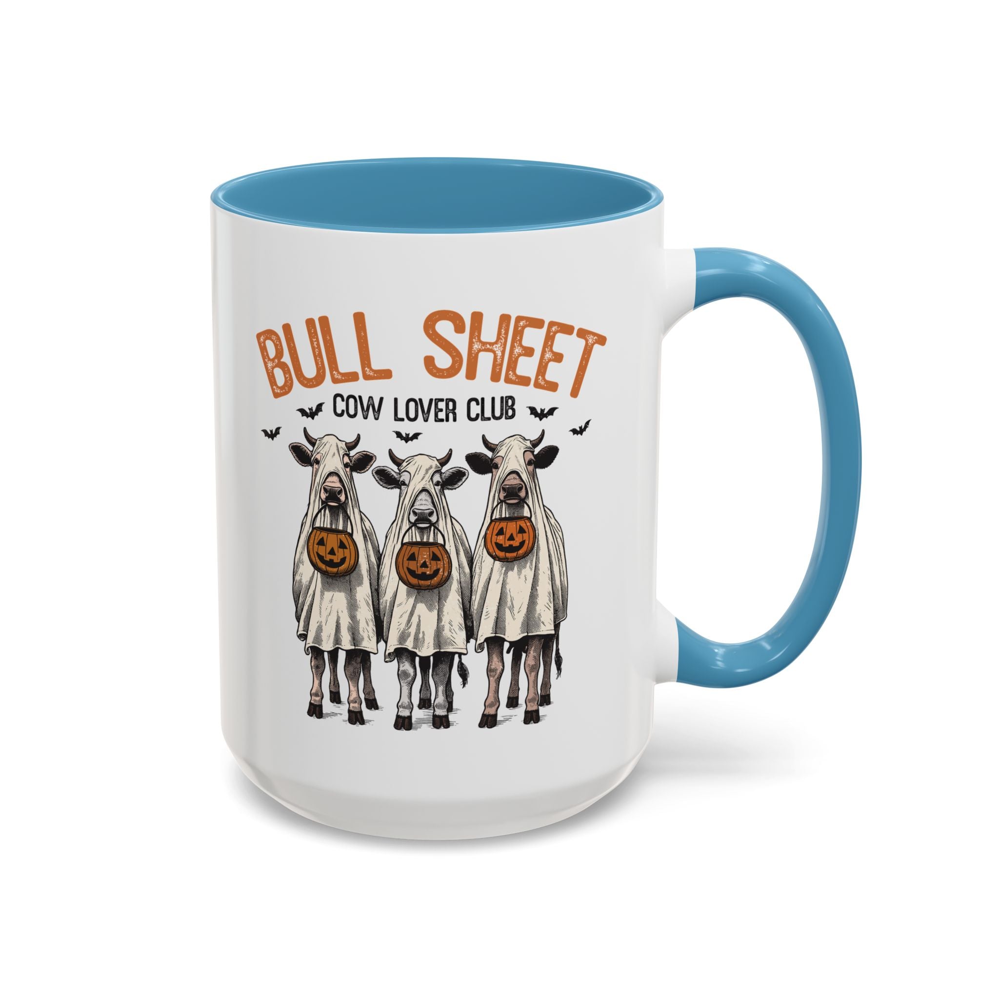 Bull Sheet - Cow Lovers Club, Vintage Cow Mug - 15oz / Light Blue - Wild Pour