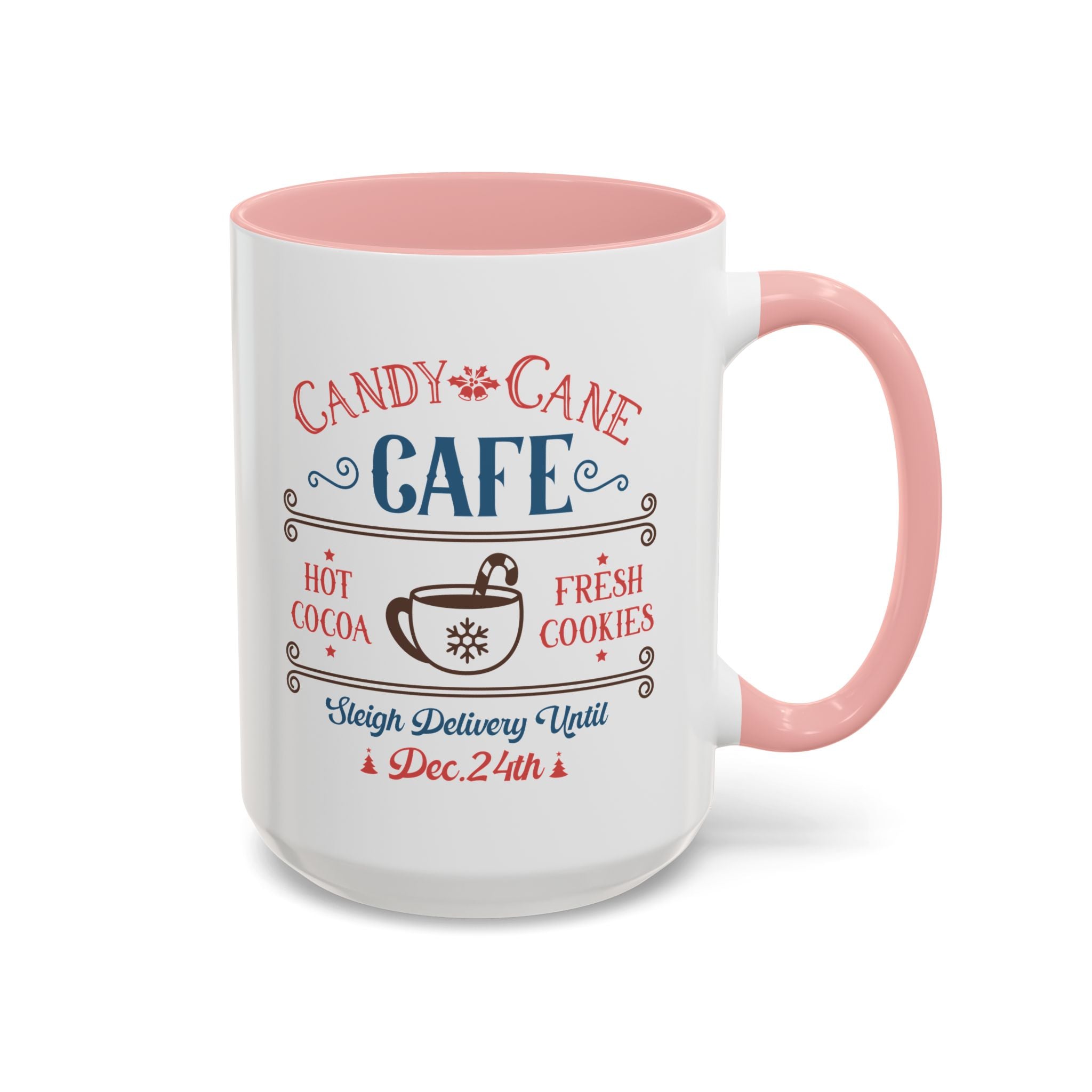 Candy Cane Cafe Mug - 15oz / Pink - Wild Pour