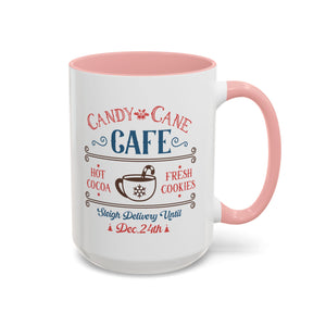 Candy Cane Cafe Mug - 15oz / Pink - Wild Pour