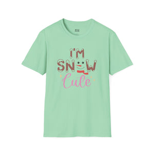 I'm Snow Cute, Snowman Tee - S / Mint Green - Wild Pour