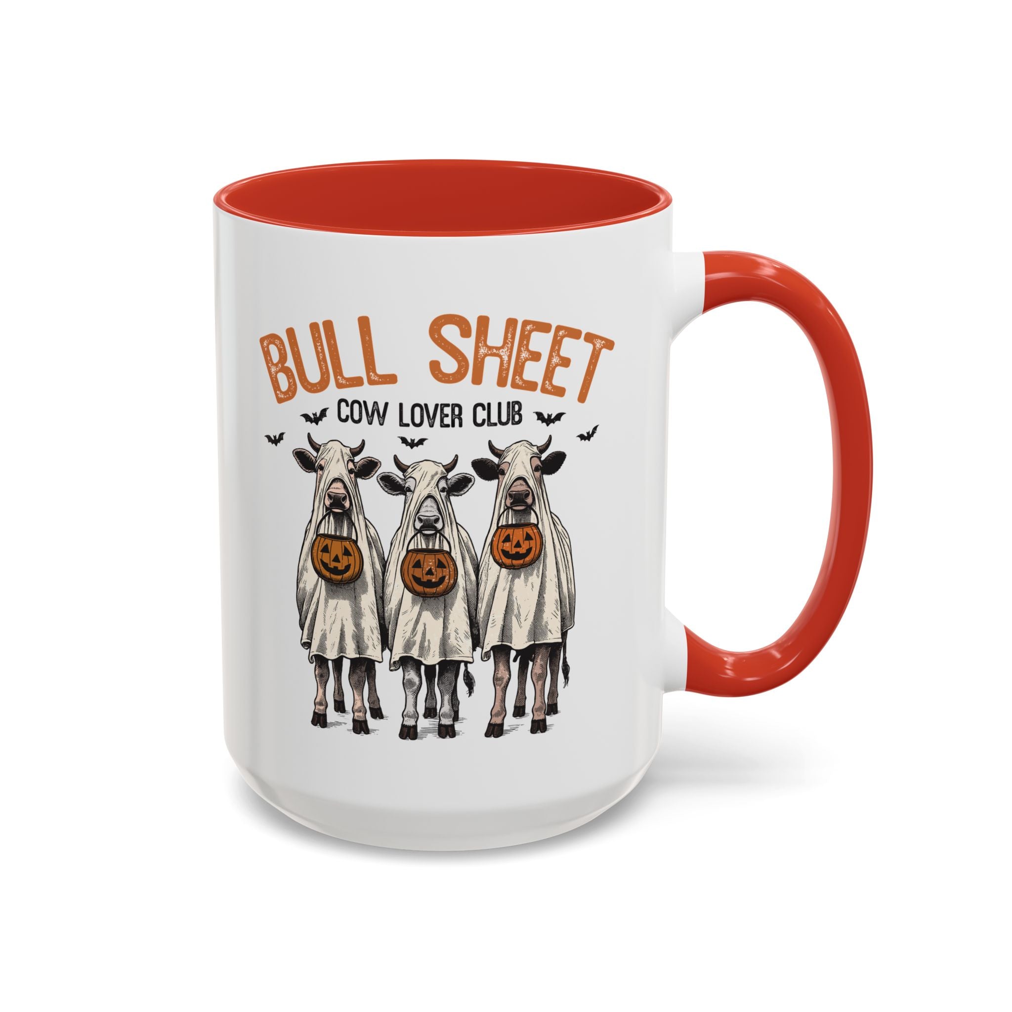 Bull Sheet - Cow Lovers Club, Vintage Cow Mug - 15oz / Red - Wild Pour