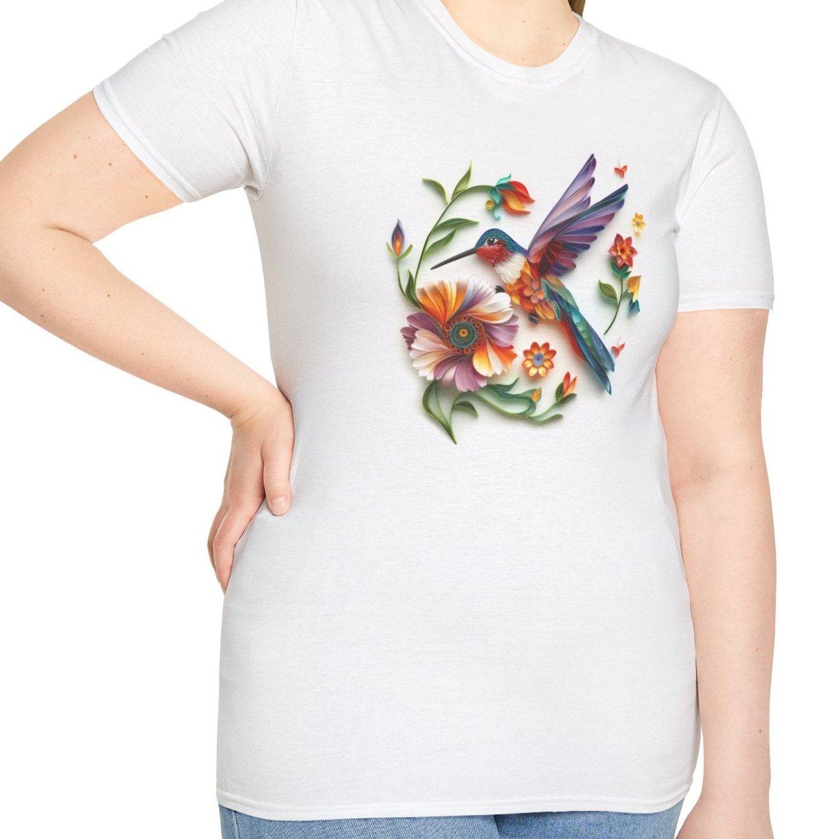 Hummingbird, Paper Quilling Tee - Wild Pour