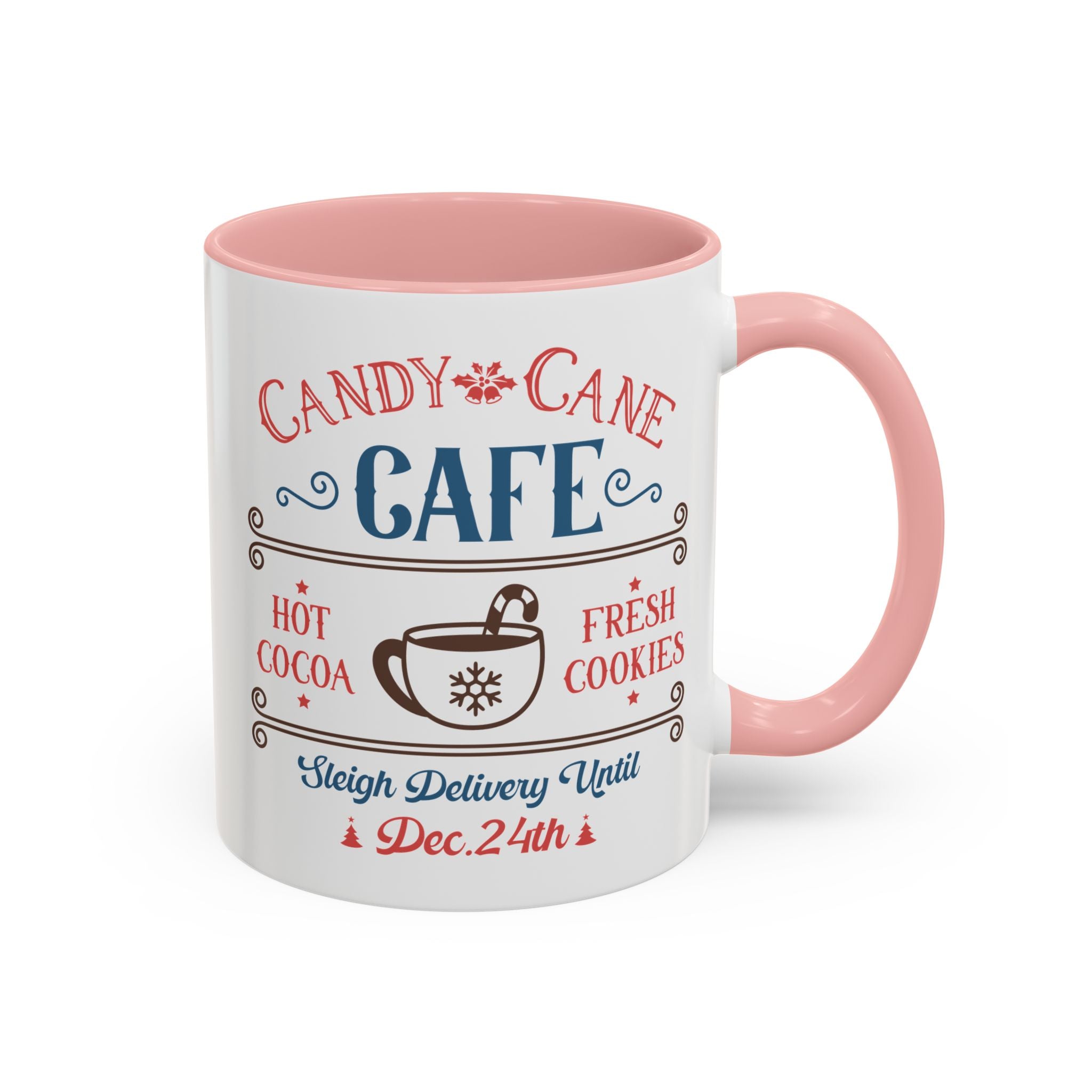 Candy Cane Cafe Mug - 11oz / Pink - Wild Pour