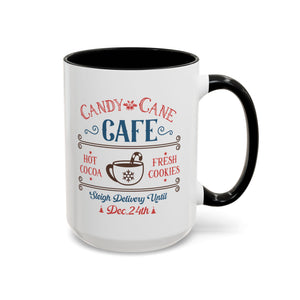 Candy Cane Cafe Mug - 15oz / Black - Wild Pour