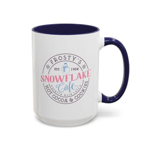 Frosty's Snowflake Cafe, Snowman Mug - 15oz / Navy - Wild Pour