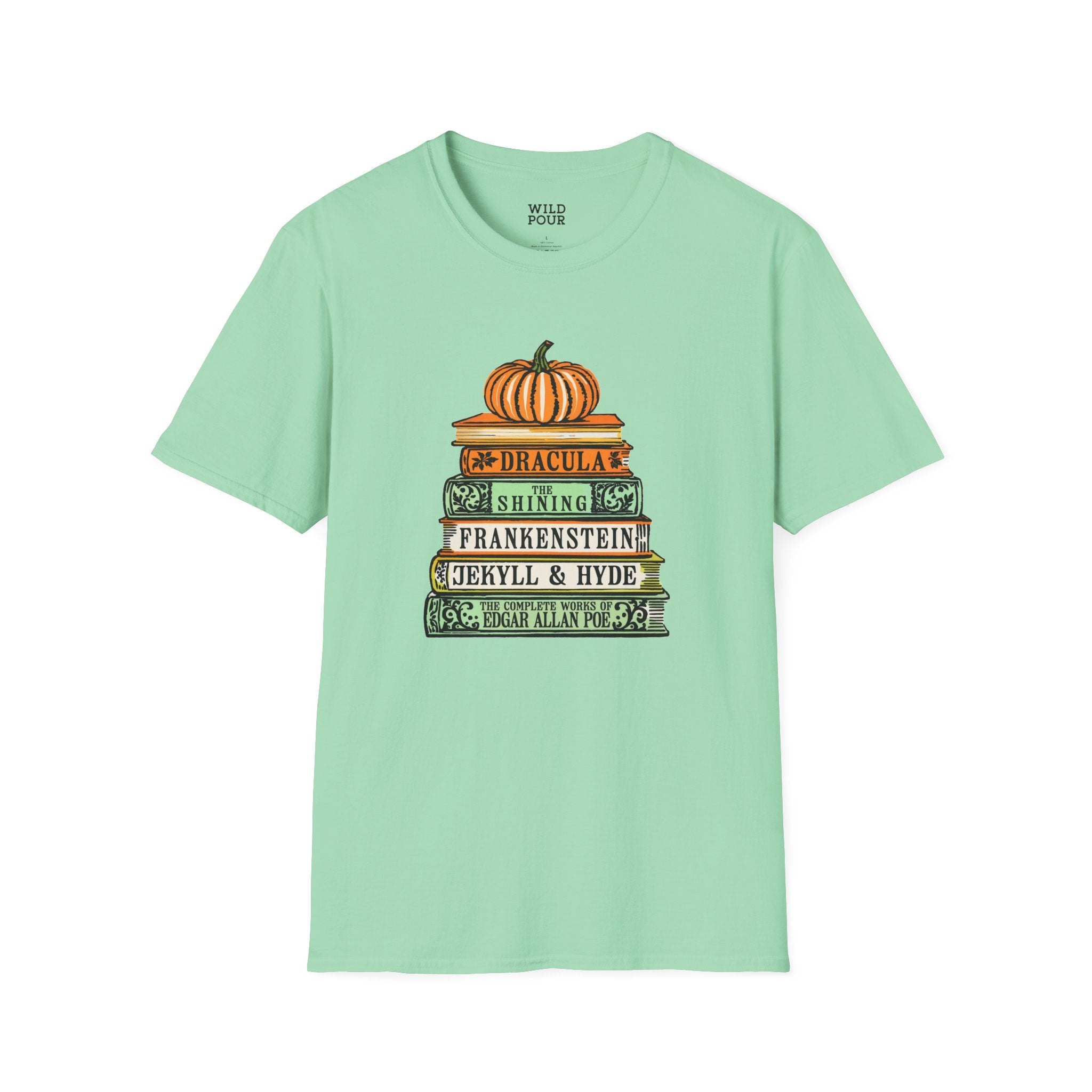 Classic Halloween Tales Tee - S / Mint Green - Wild Pour