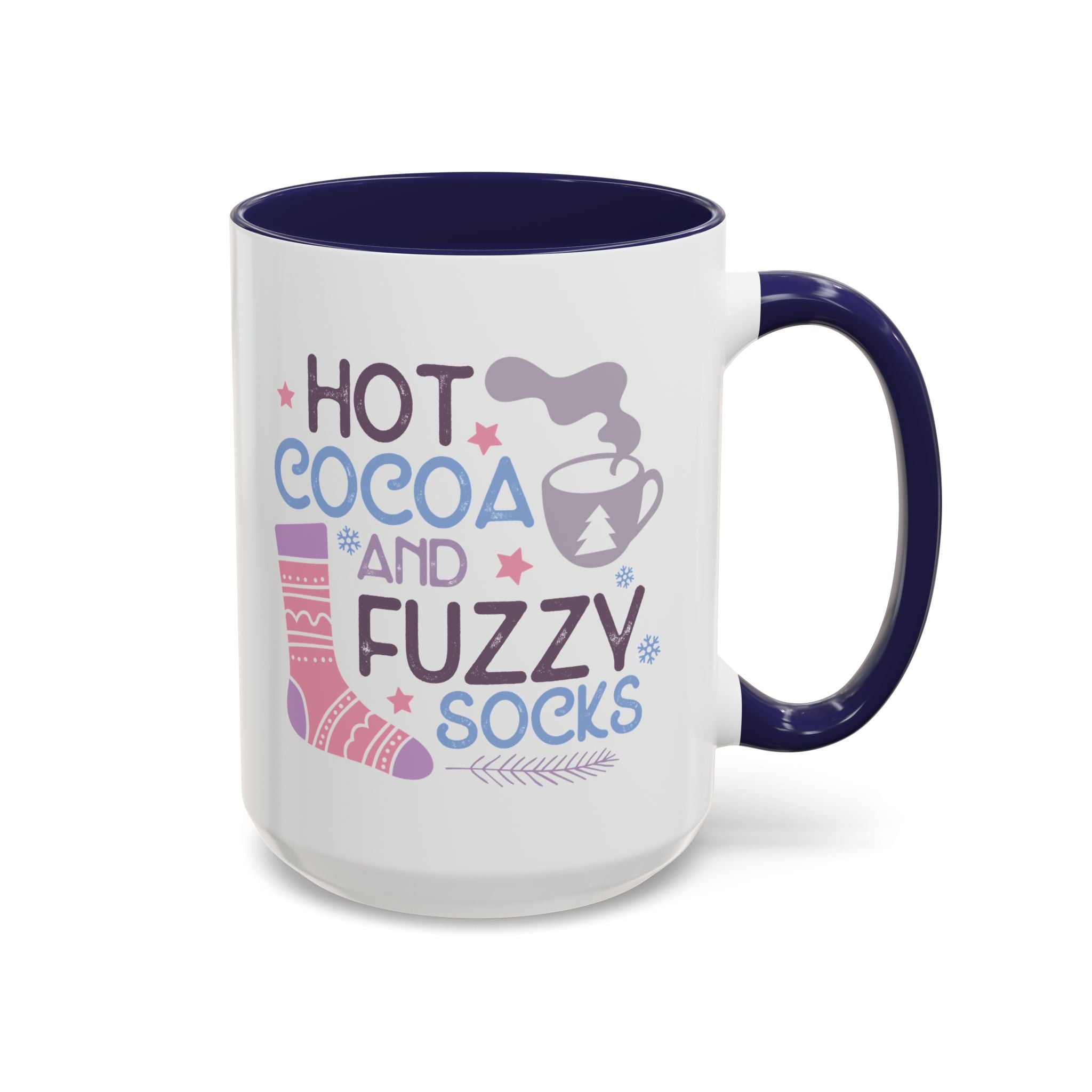 Hot Cocoa and Fuzzy Socks Mug - 15oz / Navy - Wild Pour