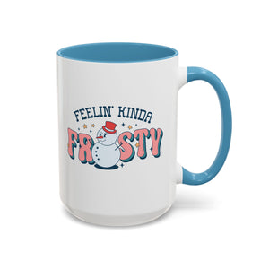 Feelin' Kinda Frosty, Snowman Mug - 15oz / Light Blue - Wild Pour