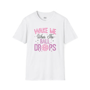 Wake Me When the Ball Drops Tee - S / White - Wild Pour