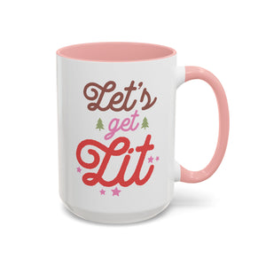 Let's Get Lit, Winter Mug - 15oz / Pink - Wild Pour